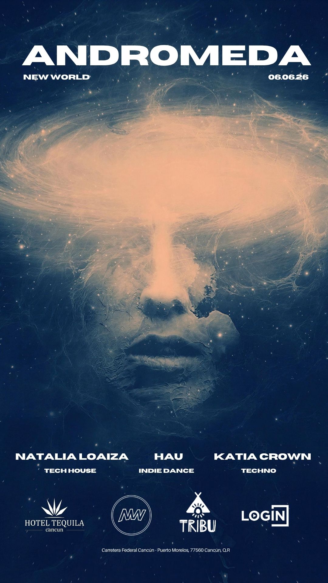 Cartel ANDRÓMEDA — 06 junio 2026 — Hotel Tequila Cancún